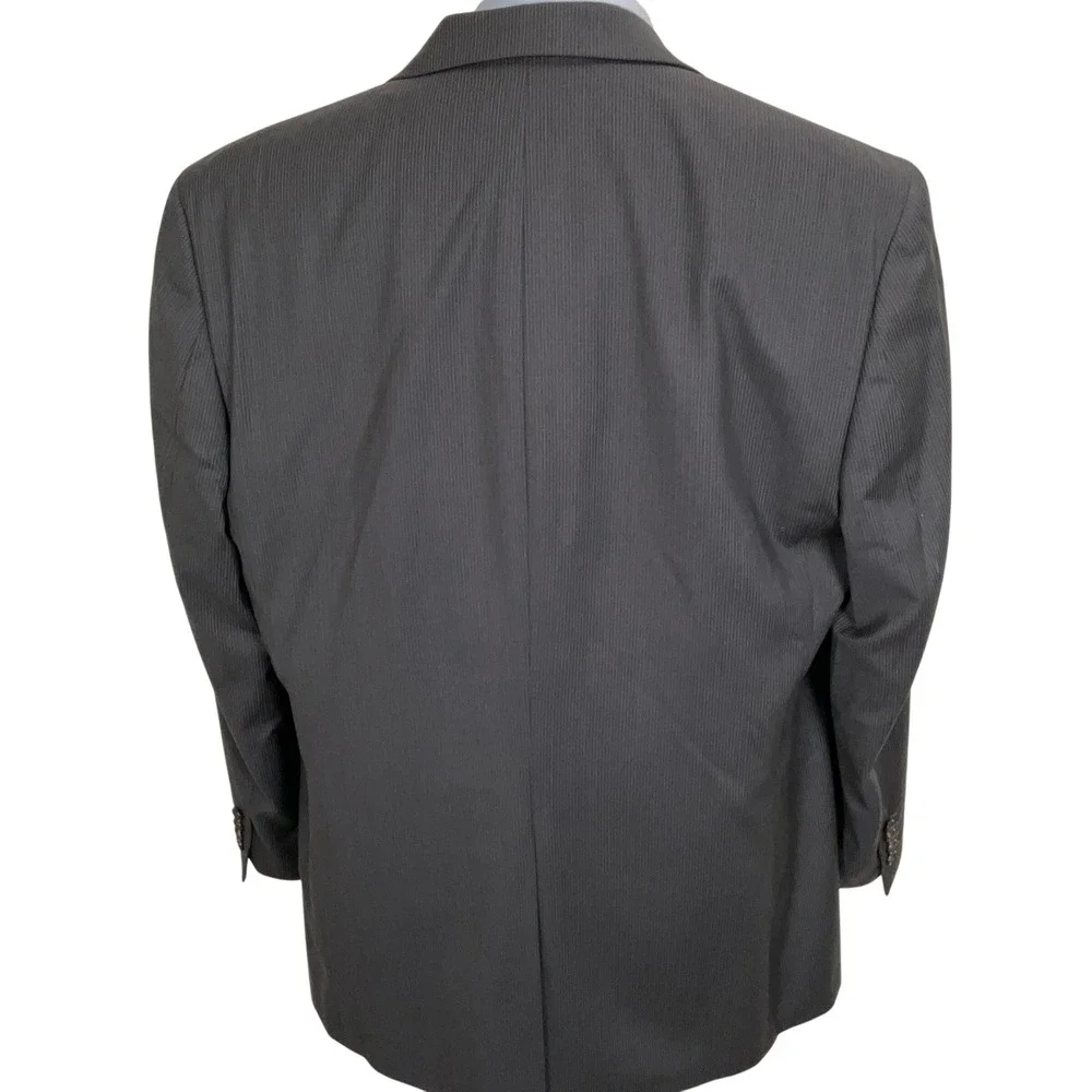 Ralph Ralph Lauren Blazer Men 46L Gray‎ Pinstripe Classic  Wool Suit Jacket